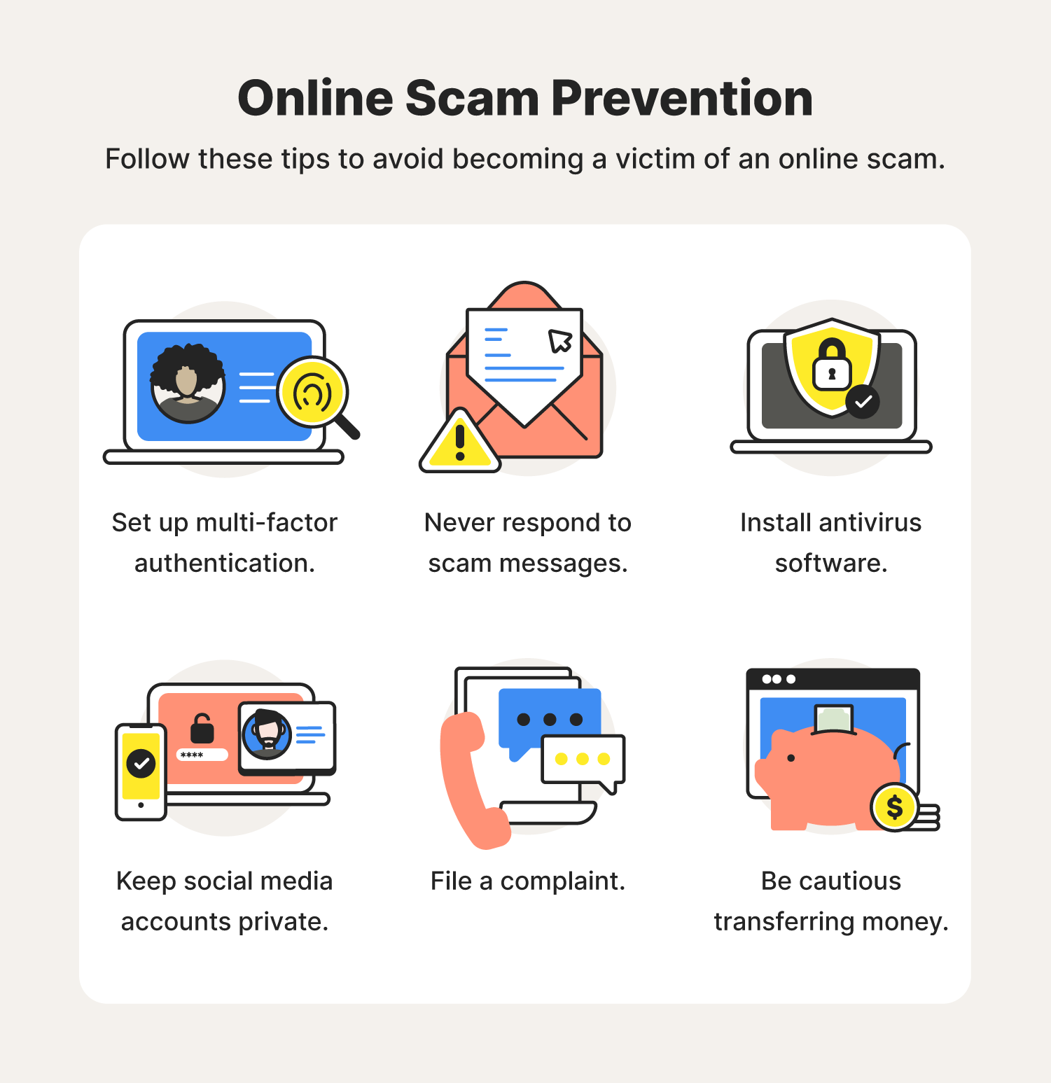 Online scam tips